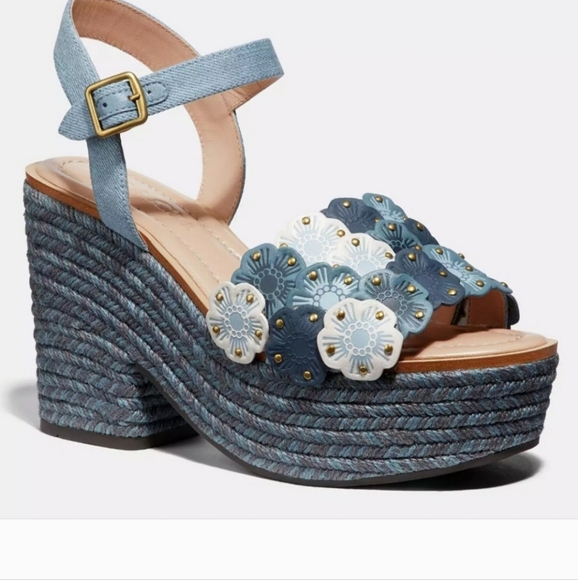 NWT Coach Jess Tea Rose 🌹 Esp Sandals Sz 7.5B - Picture 9 of 13